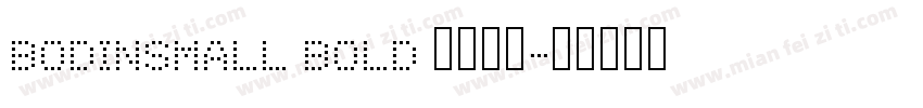 BodinSmall Bold 语言英文字体转换